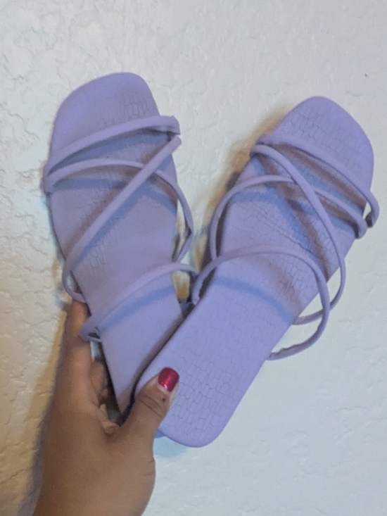 SHEIN Shoes - SHEIN Lilac Strappy Slide Sandals